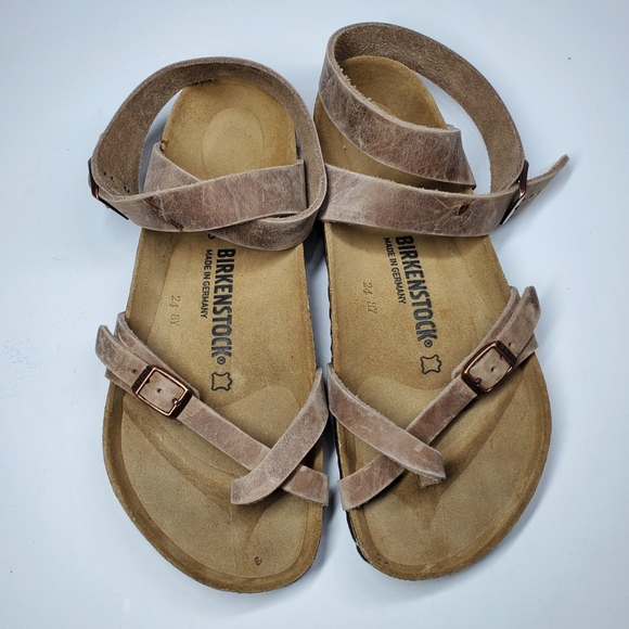 Birkenstock Shoes - New Birkenstock Yara Tobacco Brown Leather